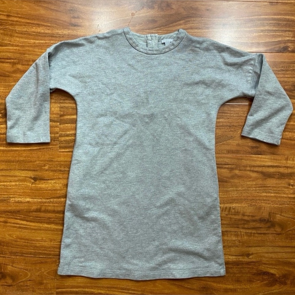 COS Little Girl Metallic Gray Shift Dress Size 6-8Y Classic Minimalist Casual